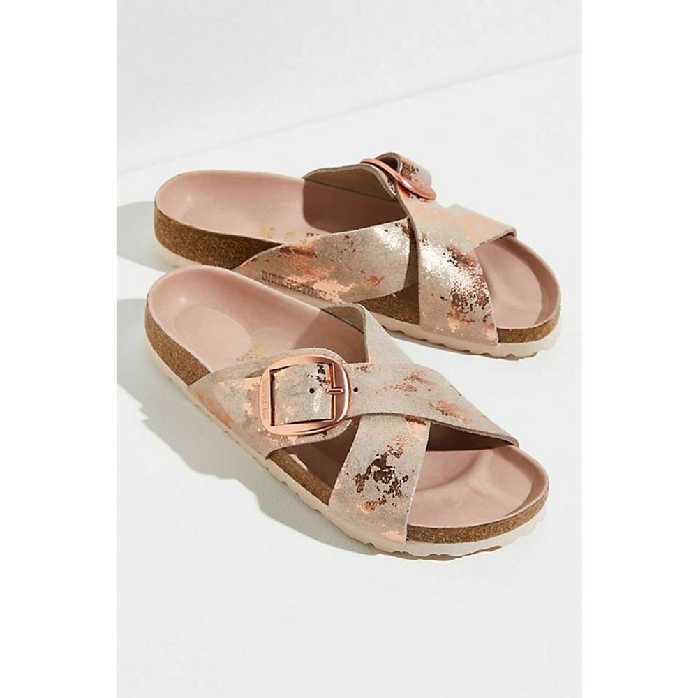 Birkenstock Siena Rose Gold Metallic Copper Exquisite Sandals EU 38 Womens 7-7.5 - Picture 1 of 12